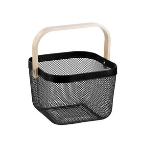 Basket with Wooden Handle