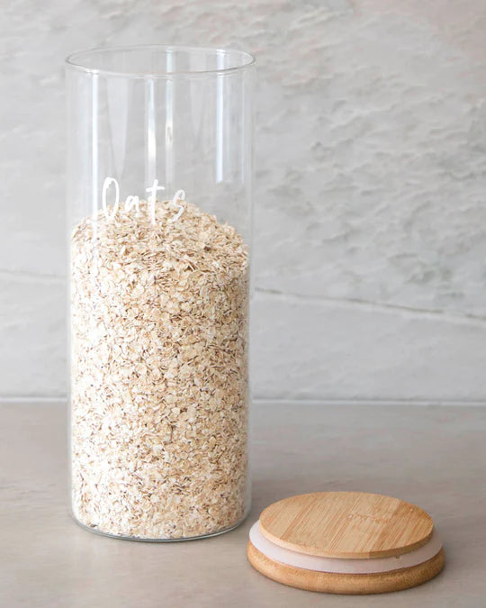 Bocal en verre et bambou 1100ml
