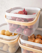 Basket with Wooden Handle